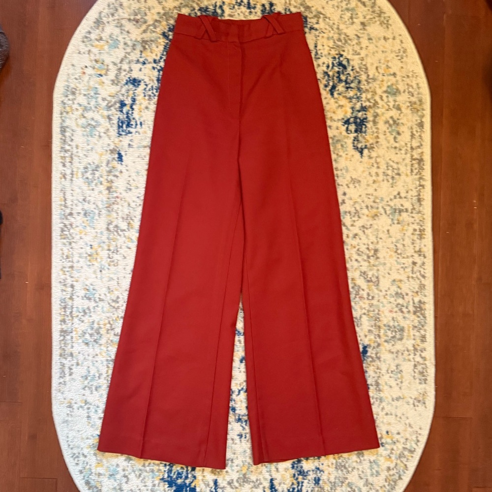 VINTAGE 70s DEADSTOCK DEEP RED TROUSERS